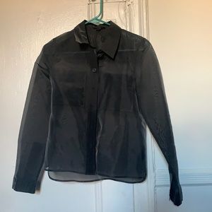 Sheer COS black button up, 2